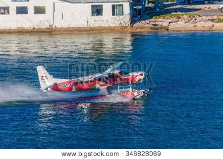 Miami, Florida - November 26, 2017: A Seaplane Is A Fixed-wing Aircraft Capable Of Taking Off And La