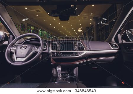 Ufa, Russia, 15 January, 2020: A 2020 Toyota Highlander Suv.