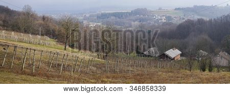 Vincek's Hike 2020. Medimurje Hills During The Hike. Panorama