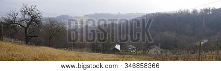 Vincek's Hike 2020. Medimurje Hills During The Hike. Panorama