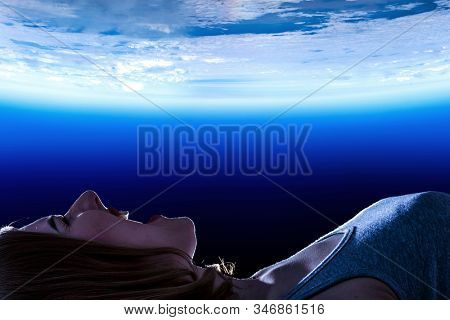 Girl screaming at Earth planet