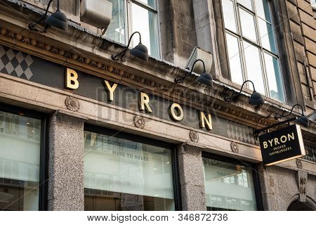 London, Uk - Jan 17, 2020:  The Front Of The Bryon Hamburger Resturant In London