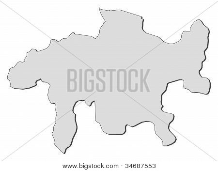 Map Of Graubünden (switzerland)