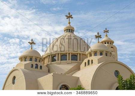 Coptic Orthodox Church In Sharm El Sheikh, Egypt. All Saints Church. Concept Of The Righteous Faith.