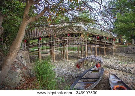 Hue,  Hue, 2019-06-26 : Old Japanese Bridge In Hue, Japanese Style Covered Bridge In Hue Vietnam