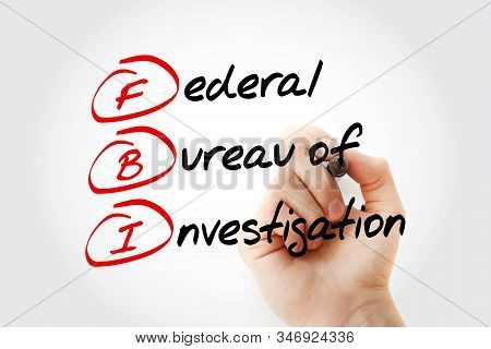 Fbi - Federal Bureau Of Investigation Acronym, Concept Background