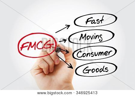 Fmcg - Fast Moving Consumer Goods Acronym With Marker, Concept Background