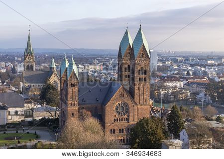 Skyline Of Bad Homburg In Late Afternoon