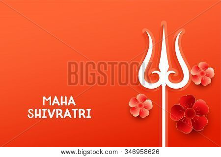 Maha Shivratri Festival Beautiful Greeting With Trishul