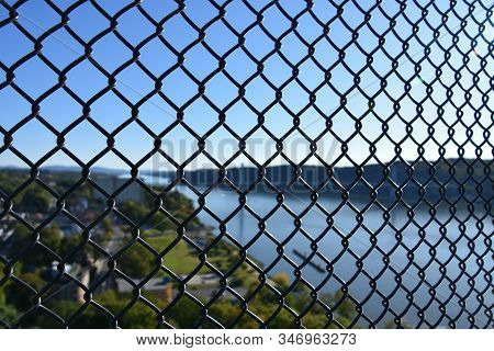 View Of The Hudson River From Walkway Over The Hudson, In Poughkeepsie, New York