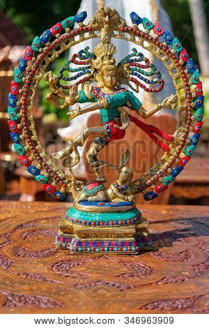Traditional Souvenir From India Is The Figure Of The Goddess Shiva.