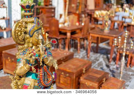 Traditional Souvenir From India Is The Figure Of The Goddess Shiva.