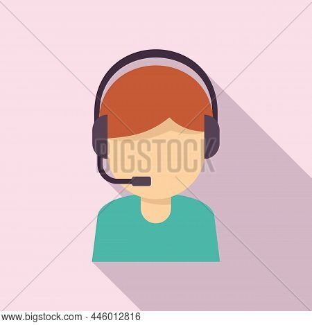 Call Center Request Icon Flat Vector. Online Form. File Service