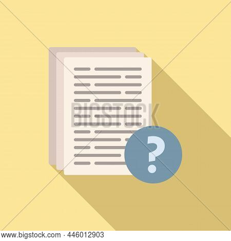 File Stack Request Icon Flat Vector. Information Service. Mobile Complete