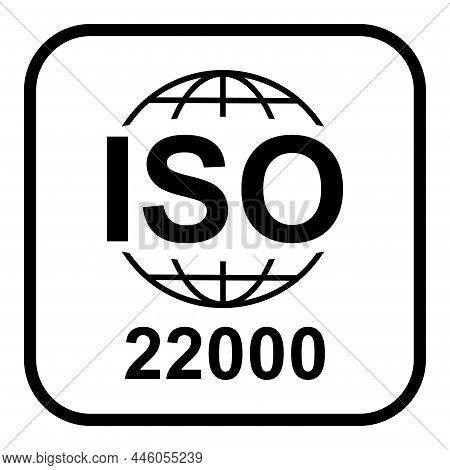 Food Management Systems. Standard Quality Symbol. Vector Button Sign Isolated On White Background .