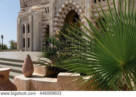 Entrance To El Mustafa Mosque In Sharm El Sheikh.