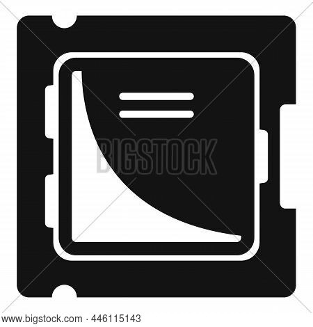 Processor Chip Icon Simple Vector. Circuit Cpu. Data Core