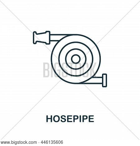 Hosepipe Icon. Line Element From Farming Collection. Linear Hosepipe Icon Sign For Web Design, Infog