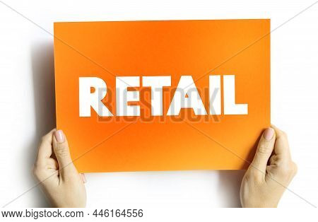 Retail Text Quote On Card, Business Concept Background