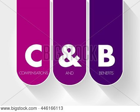 C&b - Compensations & Benefits Acronym, Business Concept Background