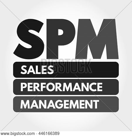 Spm - Sales Performance Management Acronym, Business Concept Background