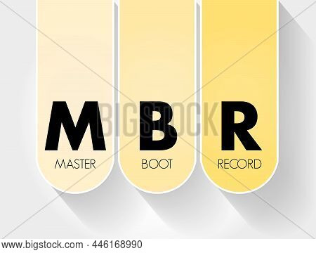 Mbr - Master Boot Record Acronym, Technology Concept Background
