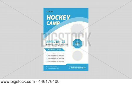 Hockey Cam Flyer Teamplate, Lacrosse Flyer Design, Sports Hockey Camp Banner, Poster, Hockey Tournam