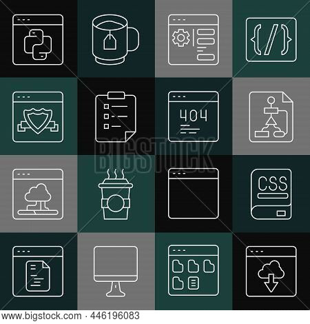 Set Line Cloud Technology Data Transfer, Books About Programming, Flowchart, Browser Setting, Clipbo