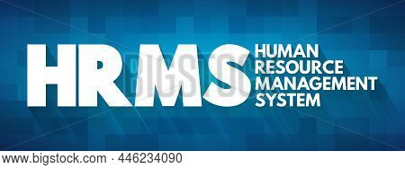 Hrms - Human Resource Management System Acronym, Business Concept Background