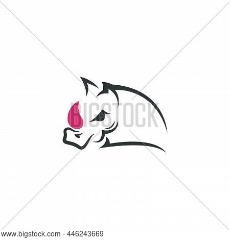 Rhino Icon Logo Design Template Vector Illustration