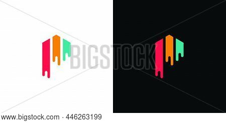 Modern And Elegant Letter P Initial Paint Logo Design 4