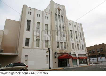 Santa Ana, California  USA - January 12, 2022: Scientology building. Church of Scientology. Santa Ana, California Scientology building. 