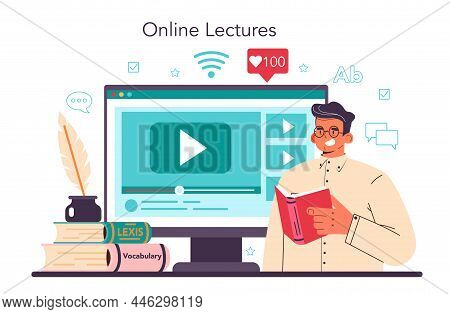 Linguistic Online Service Or Platform. Scientific Study Of Language