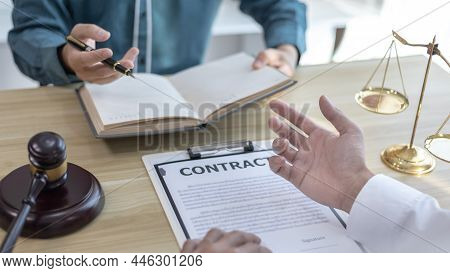 Attorney or judge provides legal advice to the client in the courtroom, Ethics in the courts include