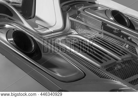 Detail Shot Of A Sports Car With Mid-engine Design