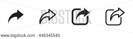 Share Icon Set. Share Arrow Symbol Collection.