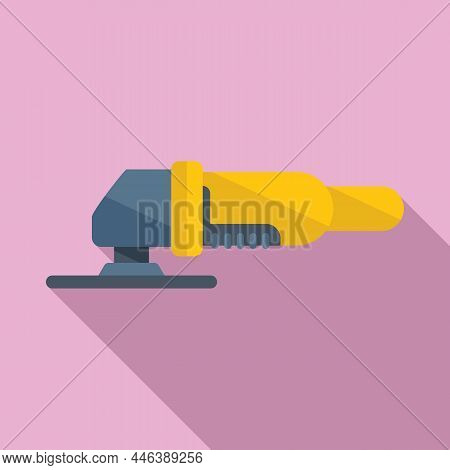 Factory Grinding Machine Icon Flat Vector. Grinder Tool. Angle Cutter