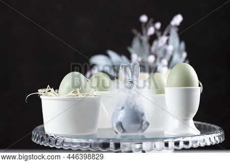 Easter Background. Happy Easter Eggs On Nest. Easter Eggs. Happy Easter Card. Easter. Banner. Copy S