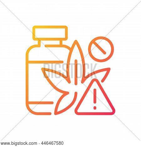 Drug Smuggling Gradient Linear Vector Icon. Illegal Dope Trafficking. Black Market. Illicit Distribu