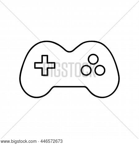Joystick Icon Thin Line For Web And Mobile, Modern Minimalistic Flat Design. Vector Icon On Backgrou