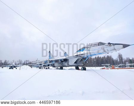Russian Multifunctional Light Fighter In Winter In Snow