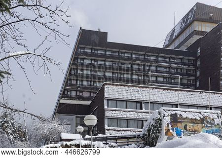 Borovets, Bulgaria - January 14, 2022: Winter View Of Ski Resort Of Borovets At Rila Mountain, Sofia
