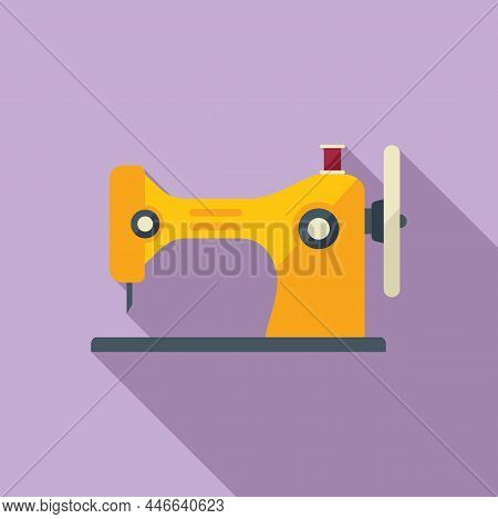 Sew Repair Machine Icon Flat Vector. Clothing Cleaning. Manufacture Tailor
