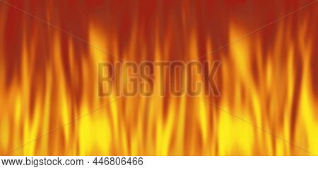Illustration Of Fire Flames Background Design, Fire Loop Texture Design, Applicable For Banner, Flye