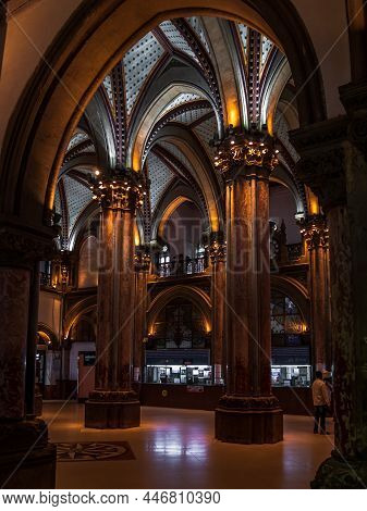 Beautiful Victorian Roof Design Of Cst Station,unesco World Heritage Site In Mumbai, Maharashtra, In