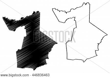 Capim Grosso Municipality (bahia State, Municipalities Of Brazil, Federative Republic Of Brazil) Map