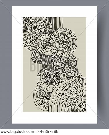 Printable Wall Art Vector Poster. Scandinavian Abstract Vector Print For Modern Interior. Printable 