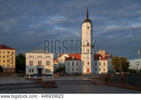Old Glory Square, Ancient Town Hall. Mogilev, Belarus.