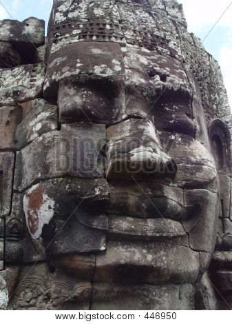 Statue di Buddha faccia In Bayong