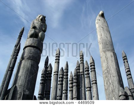 Carved Totem Poles Burnaby Mountain Park